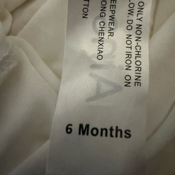 “Milkin' It” Knotted Baby Gown - White - Picture 4 of 4